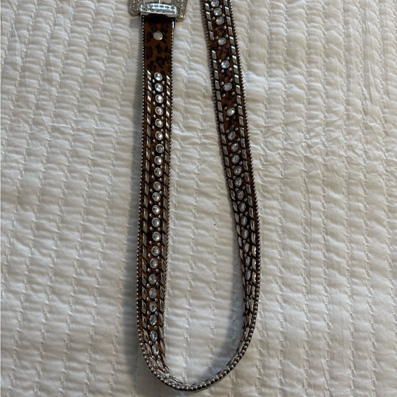 Leopard Print Rhinestone Belt - Picture 5 of 7